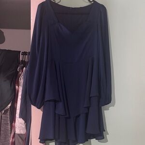 Elegant Navy Blue Women's Dress